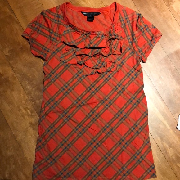 Marc by marc jacobs ruffle plaid tshirt. - Picture 3 of 3